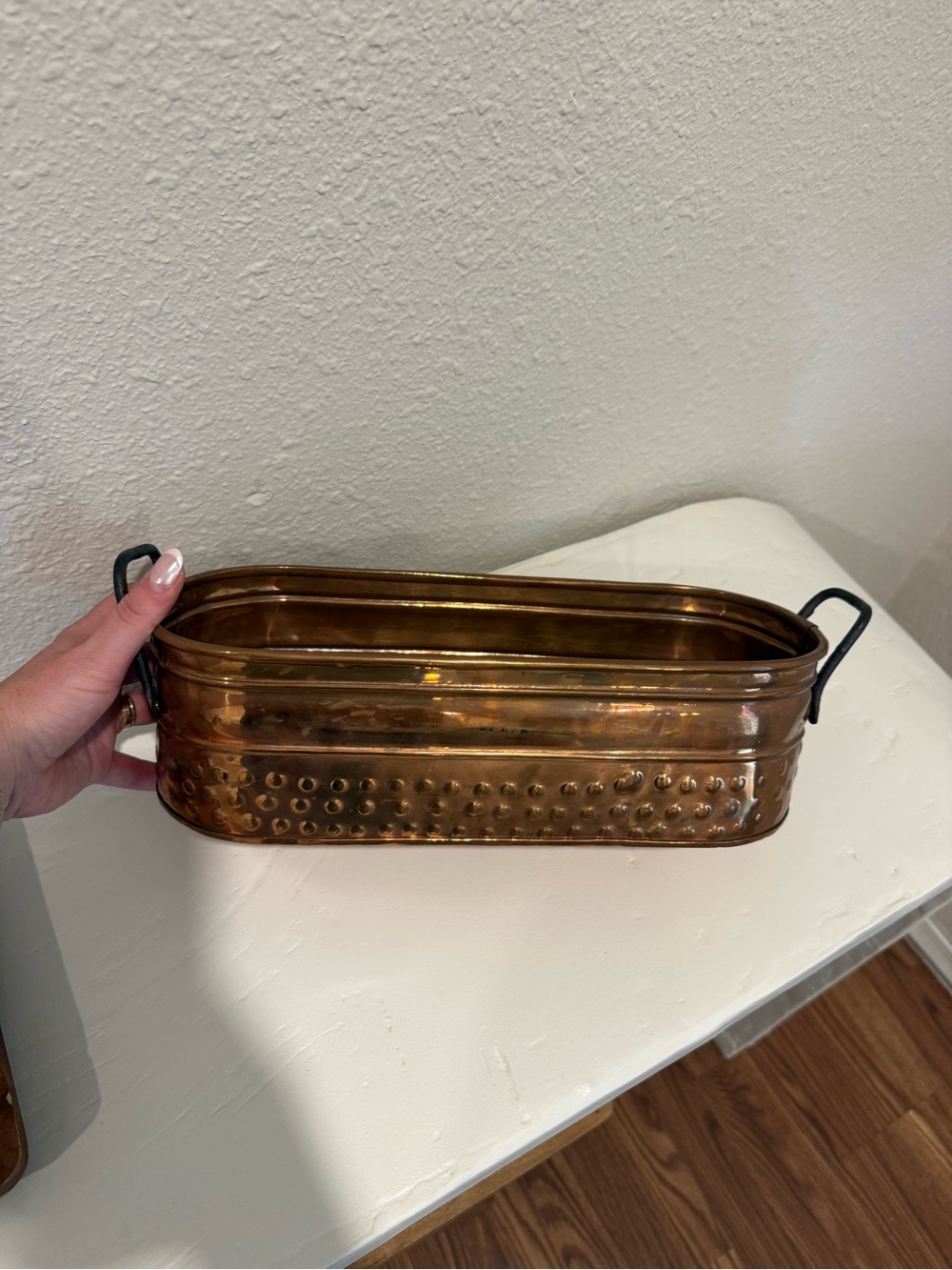 Vintage Copper Tray with Handles